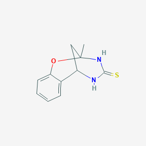 molecular formula C11H12N2OS B2453284 2-methyl-2,3,5,6-tetrahydro-4H-2,6-methano-1,3,5-benzoxadiazocine-4-thione CAS No. 702655-49-0
