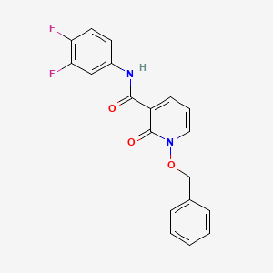 molecular formula C19H14F2N2O3 B2453291 1-(benzyloxy)-N-(3,4-difluorophenyl)-2-oxo-1,2-dihydropyridine-3-carboxamide CAS No. 852365-78-7