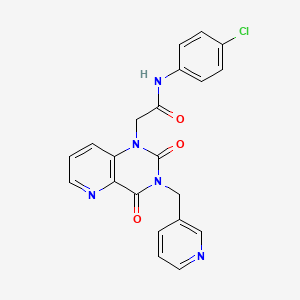 molecular formula C21H16ClN5O3 B2453301 N-(4-chlorophenyl)-2-(2,4-dioxo-3-(pyridin-3-ylmethyl)-3,4-dihydropyrido[3,2-d]pyrimidin-1(2H)-yl)acetamide CAS No. 941901-87-7