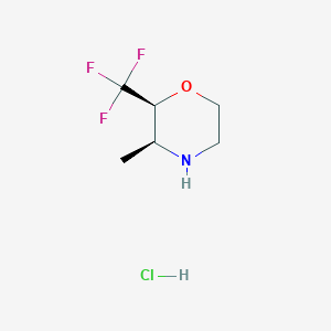 molecular formula C6H11ClF3NO B2453302 (2S,3S)-3-甲基-2-(三氟甲基)吗啉盐酸盐 CAS No. 2044705-80-6