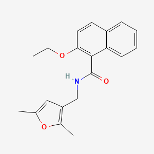 molecular formula C20H21NO3 B2453303 N-((2,5-二甲基呋喃-3-基)甲基)-2-乙氧基-1-萘酰胺 CAS No. 1351587-94-4