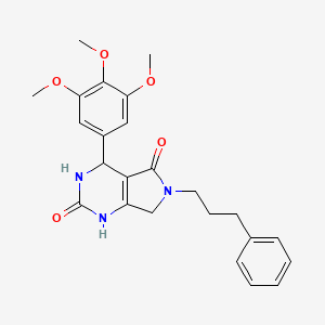 6-(3-phenylpropyl)-4-(3,4,5-trimethoxyphenyl)-3,4,6,7-tetrahydro-1H-pyrrolo[3,4-d]pyrimidine-2,5-dione
