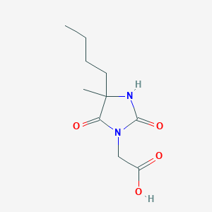molecular formula C10H16N2O4 B2453310 2-(4-Butyl-4-methyl-2,5-dioxoimidazolidin-1-yl)acetic acid CAS No. 956437-06-2