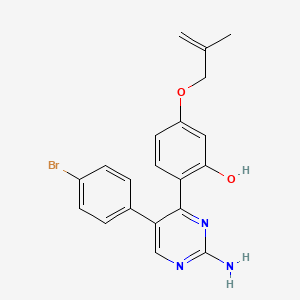 molecular formula C20H18BrN3O2 B2453314 2-(2-Amino-5-(4-bromophenyl)pyrimidin-4-yl)-5-((2-methylallyl)oxy)phenol CAS No. 850803-69-9