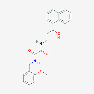 molecular formula C23H24N2O4 B2453318 N1-(3-hydroxy-3-(naphthalen-1-yl)propyl)-N2-(2-methoxybenzyl)oxalamide CAS No. 1421449-75-3