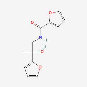 molecular formula C12H13NO4 B2453322 N-(2-(furan-2-yl)-2-hydroxypropyl)furan-2-carboxamide CAS No. 1396805-95-0