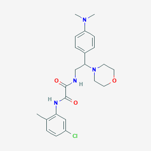 molecular formula C23H29ClN4O3 B2453343 N1-(5-chloro-2-methylphenyl)-N2-(2-(4-(dimethylamino)phenyl)-2-morpholinoethyl)oxalamide CAS No. 899957-33-6