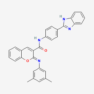 molecular formula C31H24N4O2 B2453362 (2Z)-N-[4-(1H-苯并咪唑-2-基)苯基]-2-[(3,5-二甲基苯基)亚氨基]-2H-色烯-3-羧酰胺 CAS No. 478342-80-2