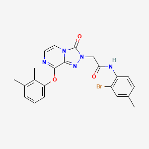 molecular formula C22H20BrN5O3 B2453373 2-[2-(1,3-benzodioxol-5-ylamino)-2-oxoethyl]-N-(4-methylbenzyl)-3-oxo-2,3-dihydro[1,2,4]triazolo[4,3-a]pyridine-6-carboxamide CAS No. 1116060-96-8