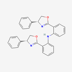 molecular formula C30H25N3O2 B2453376 2,2'-[Iminobis(1,2-phenylene)]bis[(4R)-4alpha-phenyl-2-oxazoline] CAS No. 1414371-70-2