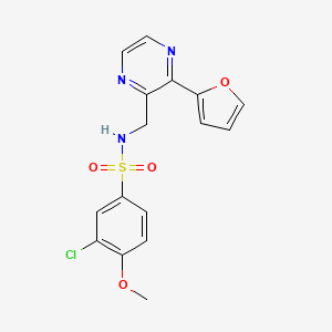 3-chloro-N-((3-(furan-2-yl)pyrazin-2-yl)methyl)-4-methoxybenzenesulfonamide