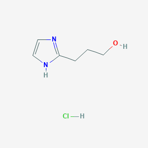 molecular formula C6H11ClN2O B2453394 3-(1H-Imidazol-2-yl)propan-1-ol hydrochloride CAS No. 2309466-13-3