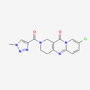 molecular formula C15H13ClN6O2 B2453429 8-chloro-2-(1-methyl-1H-1,2,3-triazole-4-carbonyl)-3,4-dihydro-1H-dipyrido[1,2-a:4',3'-d]pyrimidin-11(2H)-one CAS No. 2034273-38-4