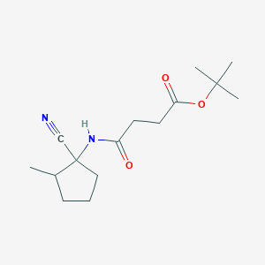 molecular formula C15H24N2O3 B2453436 Tert-butyl 3-[(1-cyano-2-methylcyclopentyl)carbamoyl]propanoate CAS No. 1808733-69-8