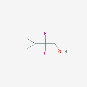 molecular formula C5H8F2O B2453440 2-Cyclopropyl-2,2-difluoroethan-1-ol CAS No. 1785626-84-7
