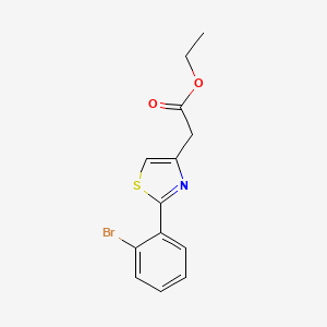 molecular formula C13H12BrNO2S B2453441 Ethyl 2-[2-(2-bromophenyl)-1,3-thiazol-4-yl]acetate CAS No. 1501902-38-0