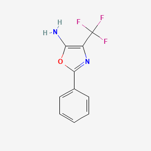 molecular formula C10H7F3N2O B2453444 2-苯基-4-(三氟甲基)-1,3-噁唑-5-胺 CAS No. 2080412-69-5