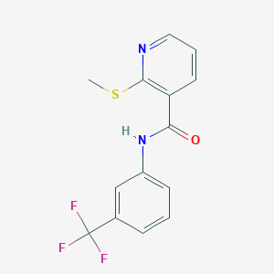 molecular formula C14H11F3N2OS B2453446 2-methylsulfanyl-N-[3-(trifluoromethyl)phenyl]pyridine-3-carboxamide CAS No. 141841-74-9
