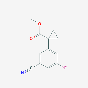 molecular formula C12H10FNO2 B2453452 1-(3-氰基-5-氟苯基)环丙烷-1-甲酸甲酯 CAS No. 1803603-97-5