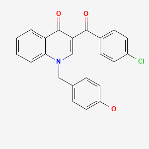 molecular formula C24H18ClNO3 B2453453 3-(4-chlorobenzoyl)-1-(4-methoxybenzyl)quinolin-4(1H)-one CAS No. 866809-52-1
