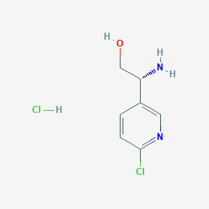 molecular formula C7H10Cl2N2O B2453456 (2r)-2-Amino-2-(6-chloro(3-pyridyl))ethan-1-ol hcl CAS No. 2089671-27-0