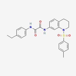 molecular formula C26H27N3O4S B2453472 N1-(4-ethylphenyl)-N2-(1-tosyl-1,2,3,4-tetrahydroquinolin-7-yl)oxalamide CAS No. 898448-12-9