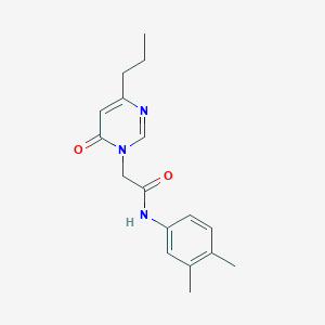 molecular formula C17H21N3O2 B2453486 N-(3,4-dimethylphenyl)-2-(6-oxo-4-propylpyrimidin-1(6H)-yl)acetamide CAS No. 1171419-40-1