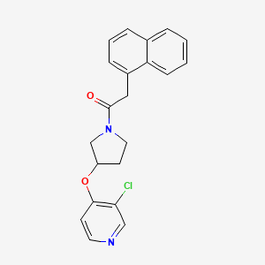 molecular formula C21H19ClN2O2 B2453504 1-(3-((3-氯吡啶-4-基)氧)吡咯烷-1-基)-2-(萘-1-基)乙酮 CAS No. 2034472-79-0