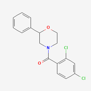 molecular formula C17H15Cl2NO2 B2453509 (2,4-ジクロロフェニル)(2-フェニルモルフォリノ)メタノン CAS No. 946383-45-5