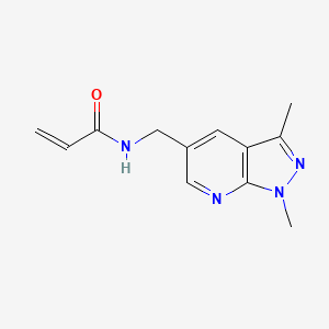 molecular formula C12H14N4O B2453518 N-[(1,3-Dimethylpyrazolo[3,4-b]pyridin-5-yl)methyl]prop-2-enamide CAS No. 2411310-86-4