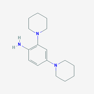molecular formula C16H25N3 B2453524 2,4-Di-piperidin-1-yl-phenylamine CAS No. 436096-88-7