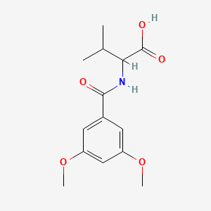 molecular formula C14H19NO5 B2453525 2-[(3,5-Dimethoxyphenyl)formamido]-3-methylbutanoic acid CAS No. 1397000-89-3