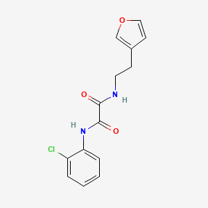 molecular formula C14H13ClN2O3 B2453526 N1-(2-氯苯基)-N2-(2-(呋喃-3-基)乙基)草酰胺 CAS No. 1428375-15-8