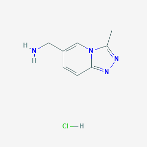 molecular formula C8H11ClN4 B2453530 (3-甲基-[1,2,4]三唑并[4,3-a]吡啶-6-基)甲胺盐酸盐 CAS No. 1439897-94-5