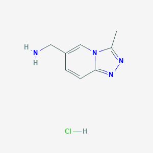 molecular formula C8H11ClN4 B2453530 Chlorhydrate de (3-méthyl-[1,2,4]triazolo[4,3-a]pyridin-6-yl)méthanamine CAS No. 1439897-94-5