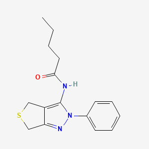 molecular formula C16H19N3OS B2453563 N-(2-苯基-4,6-二氢噻吩[3,4-c]吡唑-3-基)戊酰胺 CAS No. 392252-87-8