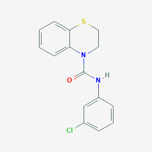molecular formula C15H13ClN2OS B2453576 N-(3-chlorophenyl)-2,3-dihydro-4H-1,4-benzothiazine-4-carboxamide CAS No. 182128-49-0