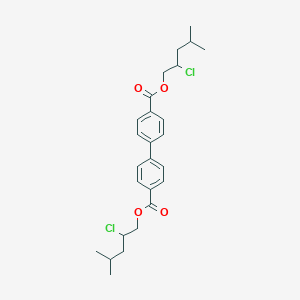 molecular formula C26H32Cl2O4 B2453579 双(2-氯-4-甲基戊基)[1,1'-联苯]-4,4'-二羧酸酯 CAS No. 314754-56-8