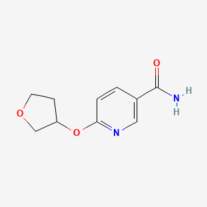 molecular formula C10H12N2O3 B2453590 6-((Tetrahydrofuran-3-yl)oxy)nicotinamide CAS No. 2034298-97-8