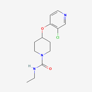 molecular formula C13H18ClN3O2 B2453591 4-((3-クロロピリジン-4-イル)オキシ)-N-エチルピペリジン-1-カルボキサミド CAS No. 2034274-66-1