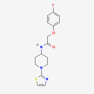 molecular formula C16H18FN3O2S B2453593 2-(4-fluorophenoxy)-N-(1-(thiazol-2-yl)piperidin-4-yl)acetamide CAS No. 1448065-07-3