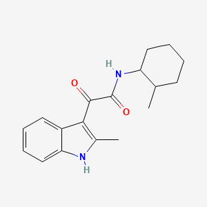 molecular formula C18H22N2O2 B2453597 2-(2-甲基-1H-吲哚-3-基)-N-(2-甲基环己基)-2-氧代乙酰胺 CAS No. 852368-85-5