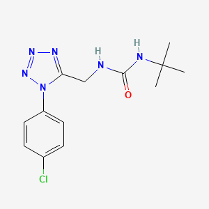 molecular formula C13H17ClN6O B2453605 1-(叔丁基)-3-((1-(4-氯苯基)-1H-四唑-5-基)甲基)脲 CAS No. 941964-87-0