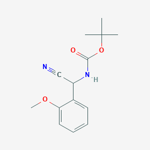 molecular formula C14H18N2O3 B2453608 tert-butyl N-[cyano(2-methoxyphenyl)methyl]carbamate CAS No. 774225-46-6