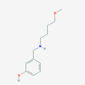 molecular formula C12H19NO2 B2453615 3-{[(4-甲氧基丁基)氨基]甲基}苯酚 CAS No. 1248279-20-0