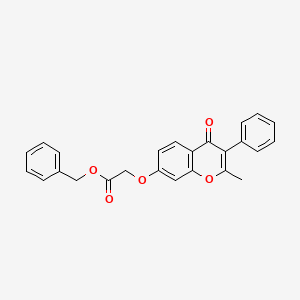 molecular formula C25H20O5 B2453618 Benzyl 2-(2-methyl-4-oxo-3-phenylchromen-7-yl)oxyacetate CAS No. 618389-51-8