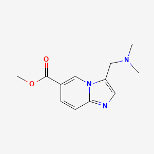 molecular formula C12H15N3O2 B2453628 Methyl 3-[(dimethylamino)methyl]imidazo[1,2-a]pyridine-6-carboxylate CAS No. 882748-14-3
