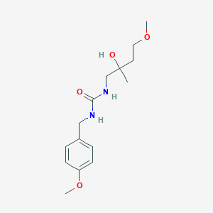 molecular formula C15H24N2O4 B2453631 1-(2-Hydroxy-4-methoxy-2-methylbutyl)-3-(4-methoxybenzyl)urea CAS No. 2320208-55-5