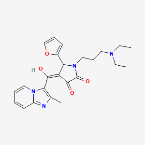 B2453640 1-(3-(diethylamino)propyl)-5-(furan-2-yl)-3-hydroxy-4-(2-methylimidazo[1,2-a]pyridine-3-carbonyl)-1H-pyrrol-2(5H)-one CAS No. 848767-66-8