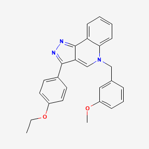 molecular formula C26H23N3O2 B2453656 3-(4-ethoxyphenyl)-5-(3-methoxybenzyl)-5H-pyrazolo[4,3-c]quinoline CAS No. 902598-42-9